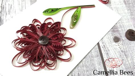 chanel paper flowers how to make|DIY Quilling Camellia Flower Tutorial .